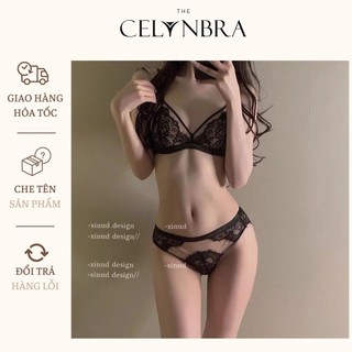 Bộ đồ lót ren không gọng đệm mỏng gợi cảm lacy bra - b27