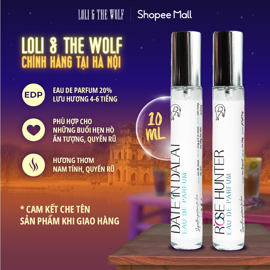 Nước hoa nam Loli The Wolf thơm lâu hương thơm nam tính cuốn hút chai 10ml hoặc 50ml