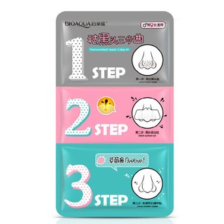 Miếng lột mụn đầu đen mũi 3 bước bioqua, rorec