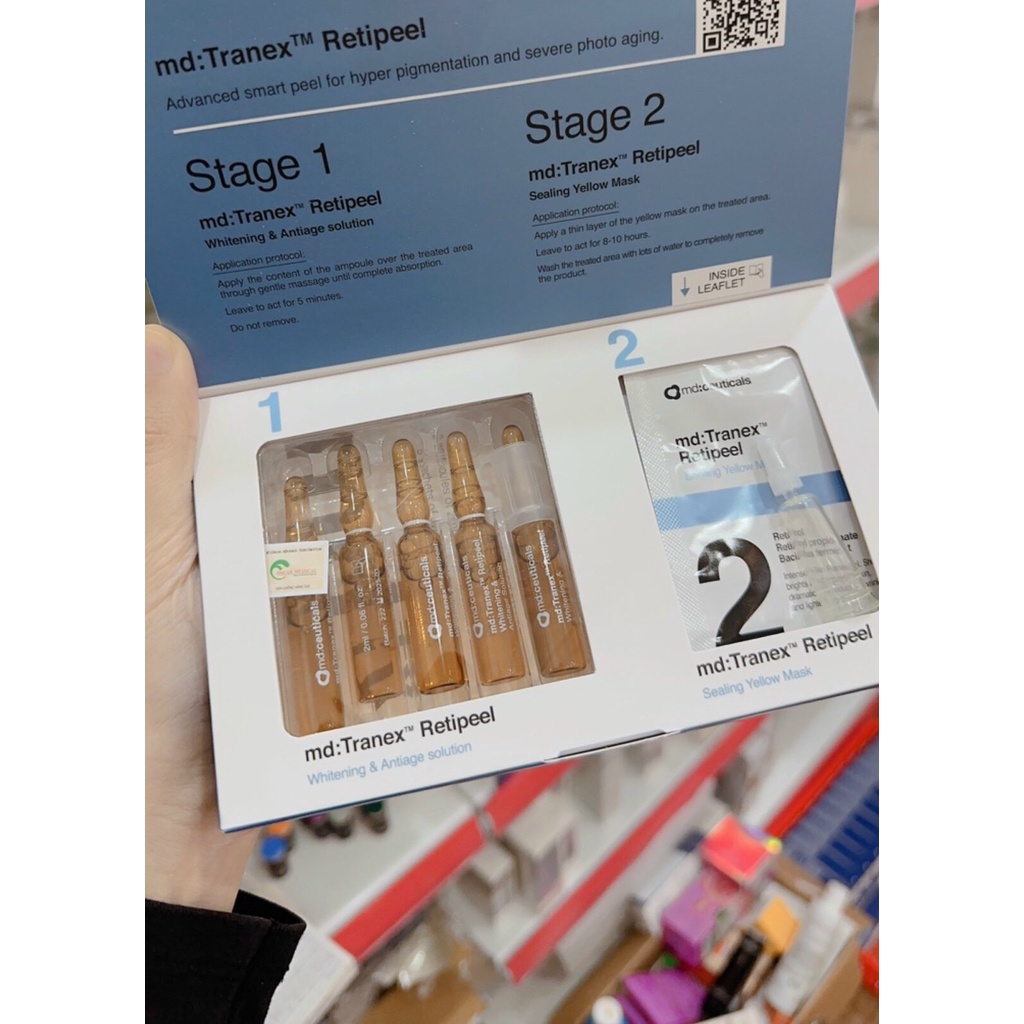 MD TRANEX RETIPEEL ,1 set thay da sinh học chuyên nghiệp