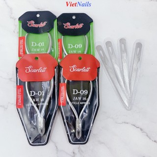 Combo kềm cắt da scarlett kèm cây lấy khóe nghĩa mũi nhọn thép không gỉ