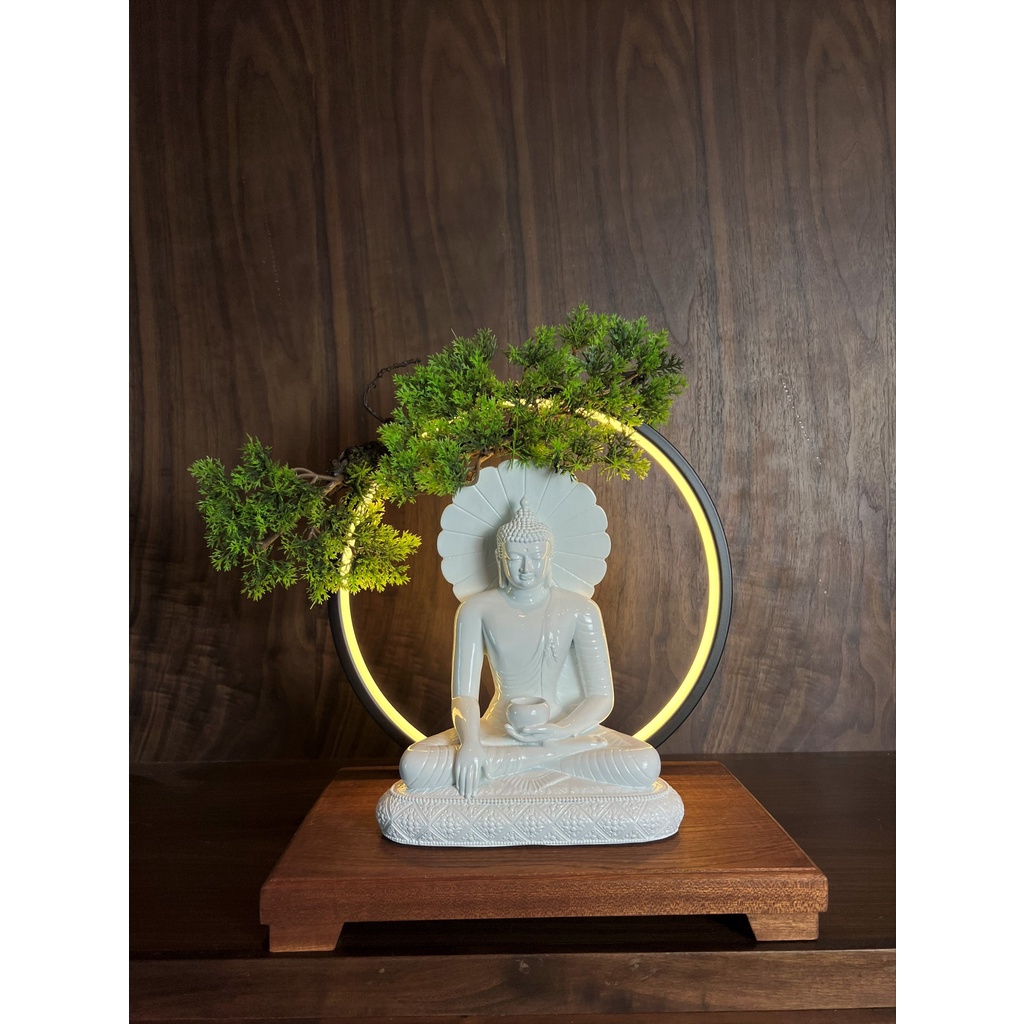 Tượng Phật Ngọc , dược sư màu Trắng cao 24cm