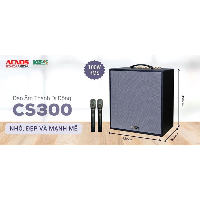 LOA KARAOKE MINI XÁCH TAY ACNOS CS300 HÀNG CHÍNH HÃNG BẢO HÀNH 12 THÁNG