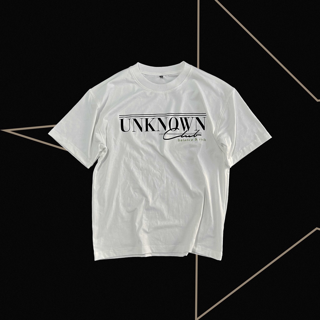 Áo thun "overlined" logo unknown áo phông tay lỡ