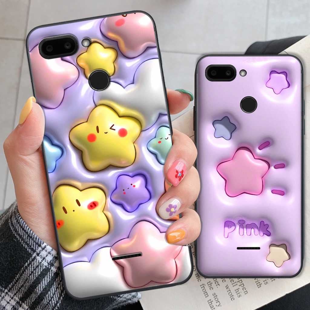 Ốp Xiaomi Redmi 6 in phẳng hiệu ứng 3D giả nổi siêu thật, cực xinh, cá tính