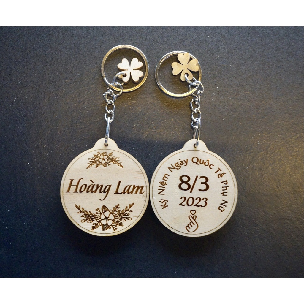 Móc Khóa Gỗ in Tên - in hình ảnh    của chính bạn và người thân