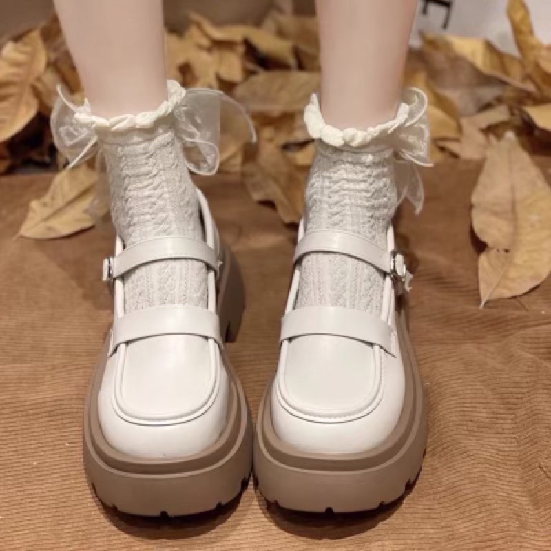 Pass giày loafer giày lolita hot trend da mềm hàng cao cấp