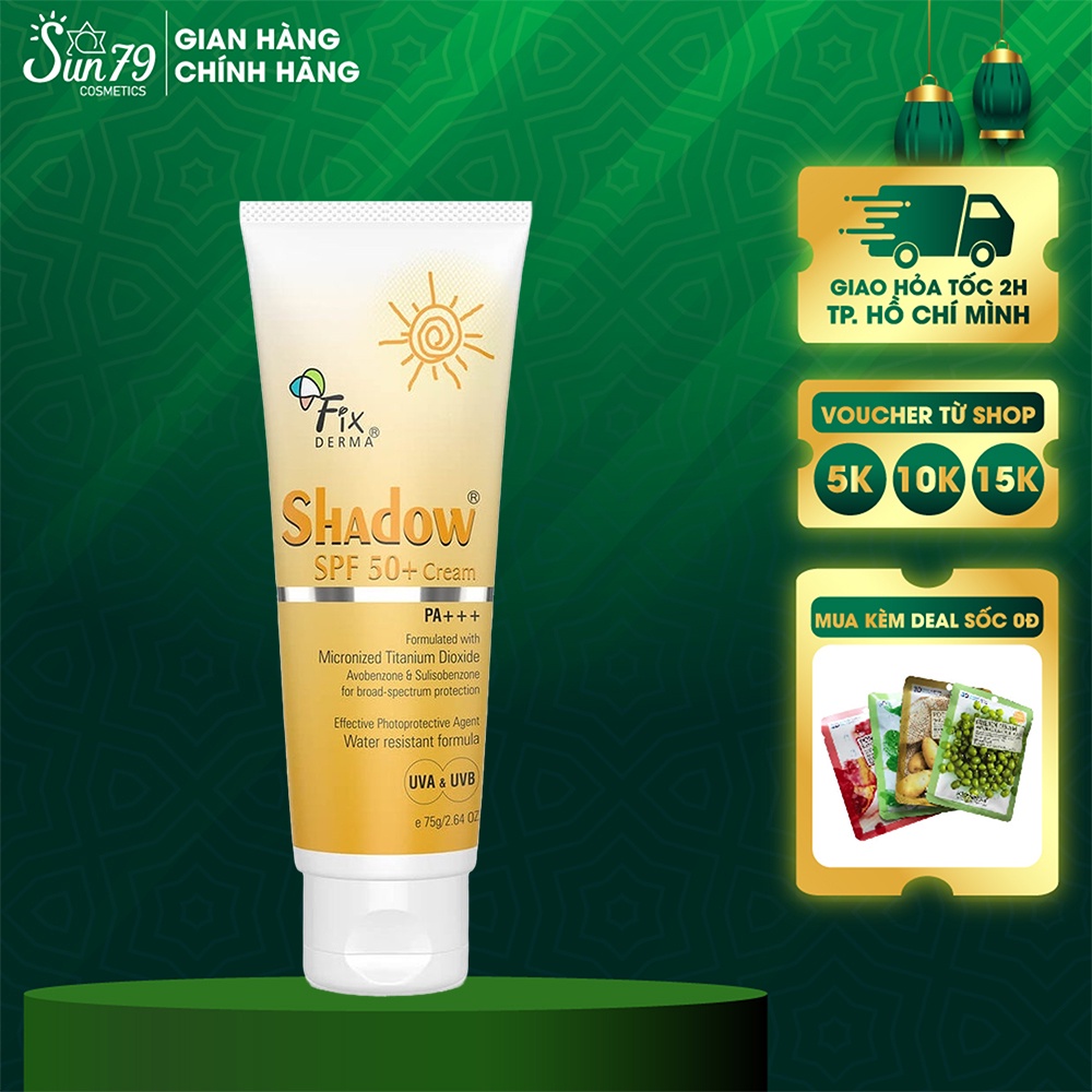 Kem chống nắng Fixderma Shadow SPF 50+ 75g