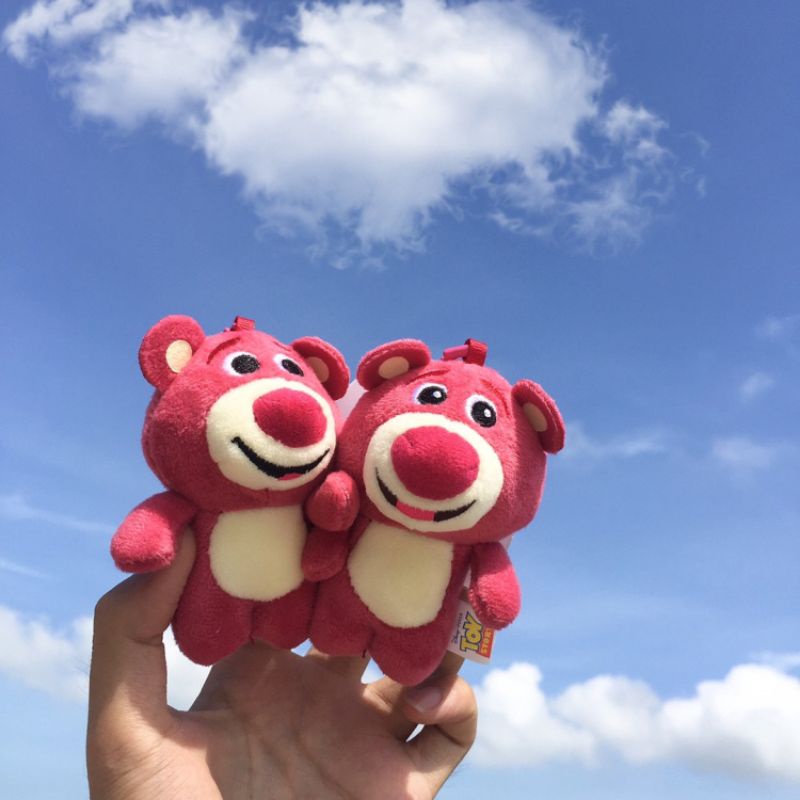 🍓 MÓC KHOÁ GẤU DÂU MINI ĐỘI NÓN LOTSO SIÊU DỄ THƯƠNG MẪU ĐẸP CHÍNH HÃNG TOY STORY