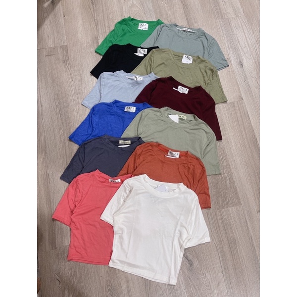 Áo croptop tay ngắn nữ
