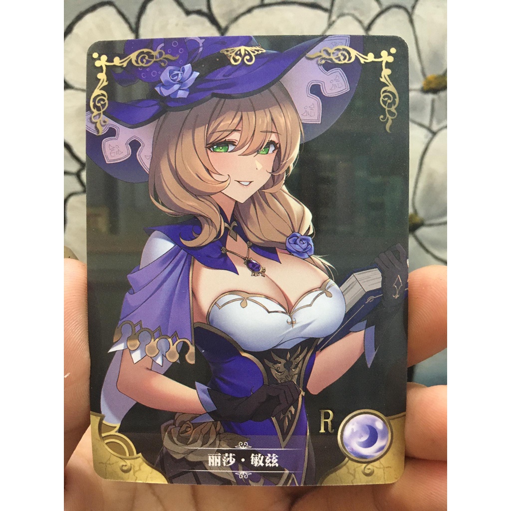 Thẻ bo góc nhân vật Lisa Minci – Genshin Impact NS-08 – R