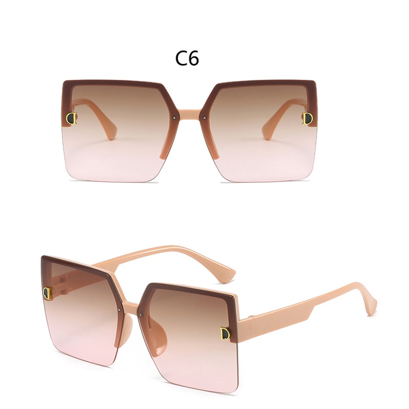 Kính Mát Gọng Vuông Lớn In Logo D Màu gradient Thời Trang Cho Nam Và Nữ