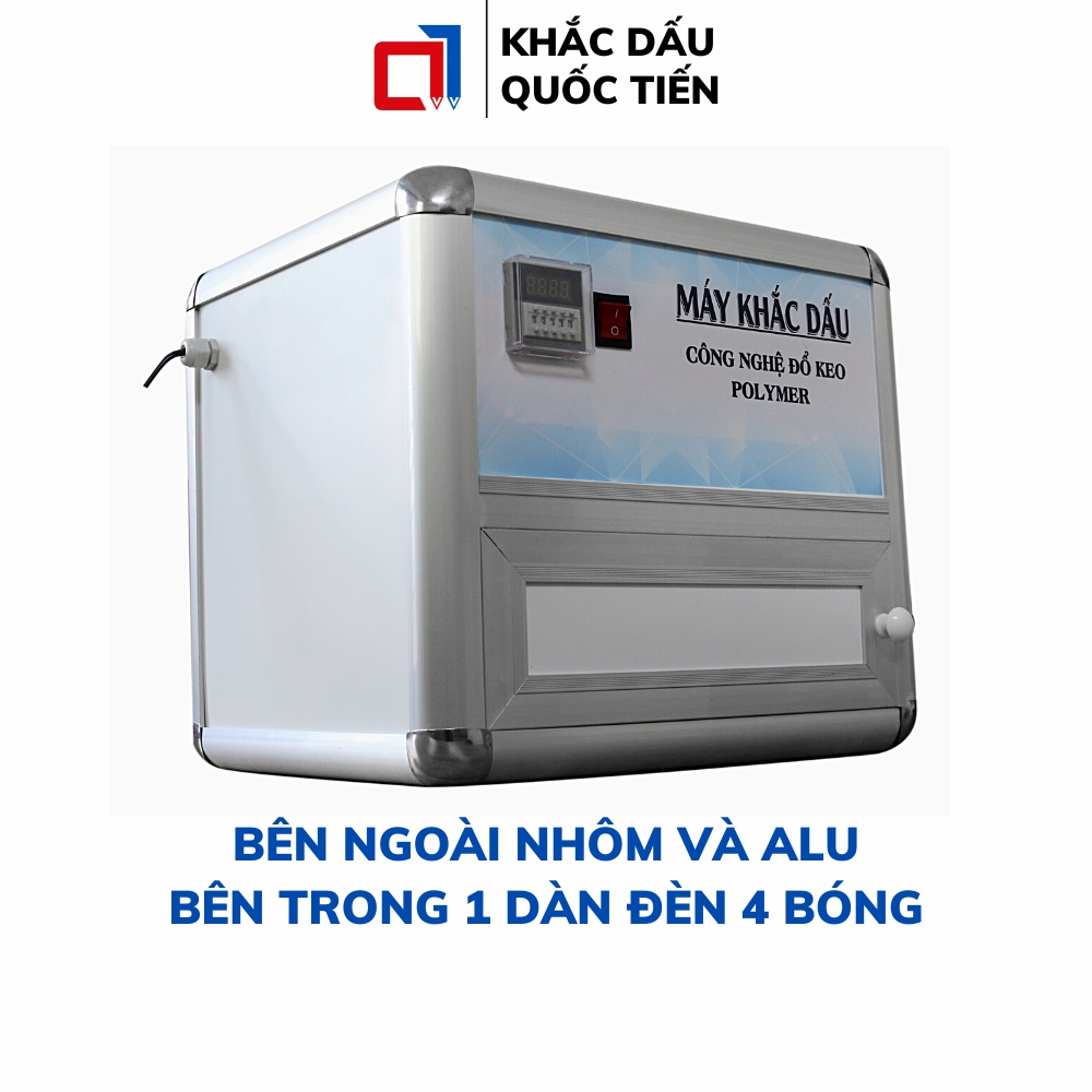 Máy Khắc Dấu Polymer 1 Dàn Đèn, Thương Hiệu Quốc Tiến Bảo Hành 1 Năm