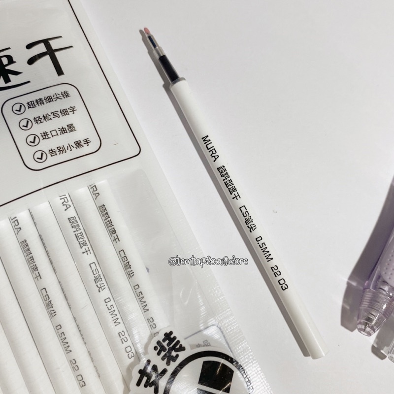 Ngòi bút MURA chính hãng mực đen ngòi 0.5mm