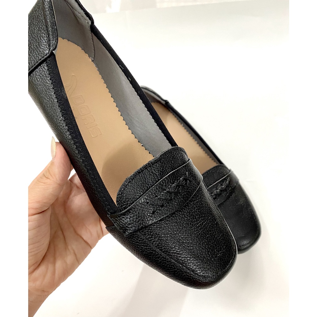 Giày mọi ngôi sao đế bệt da thật  3cm DN0301 - SIZE CHUẨN- CÓ BẢO HÀNH