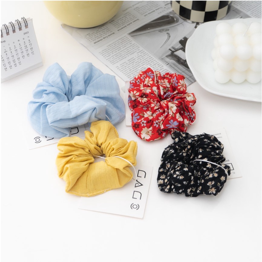 Cột tóc vải scrunchies sắc màu GAGO