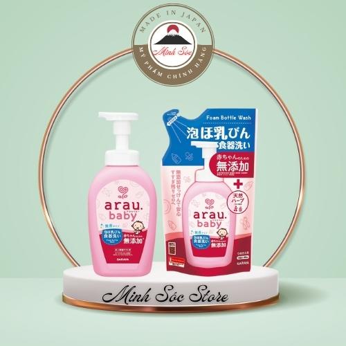 NƯỚC RỬA BÌNH ARAU NHẬT CHAI 500ML/TÚI 450ML