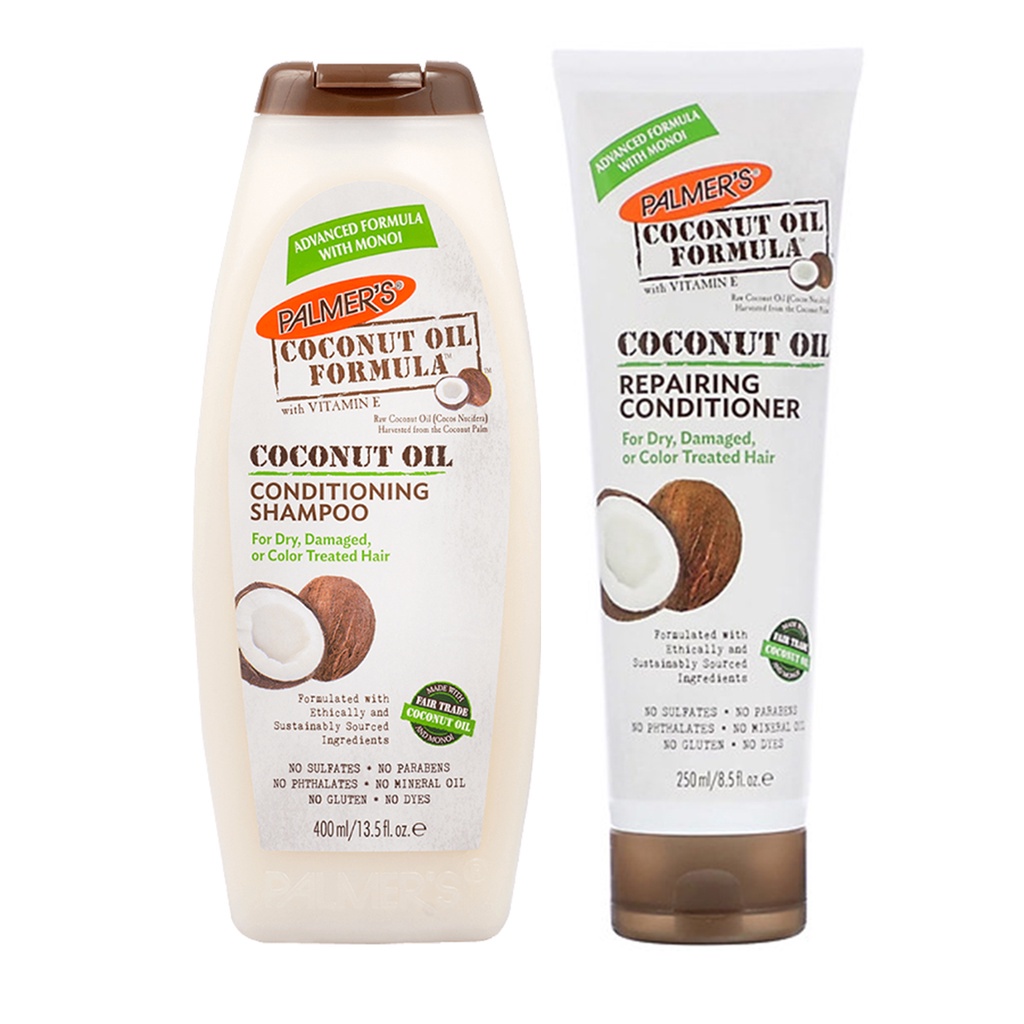 Combo dầu gội và dầu xã ngăn rụng, dưỡng tóc từ dừa Palmer's Coconut Oil 650ml