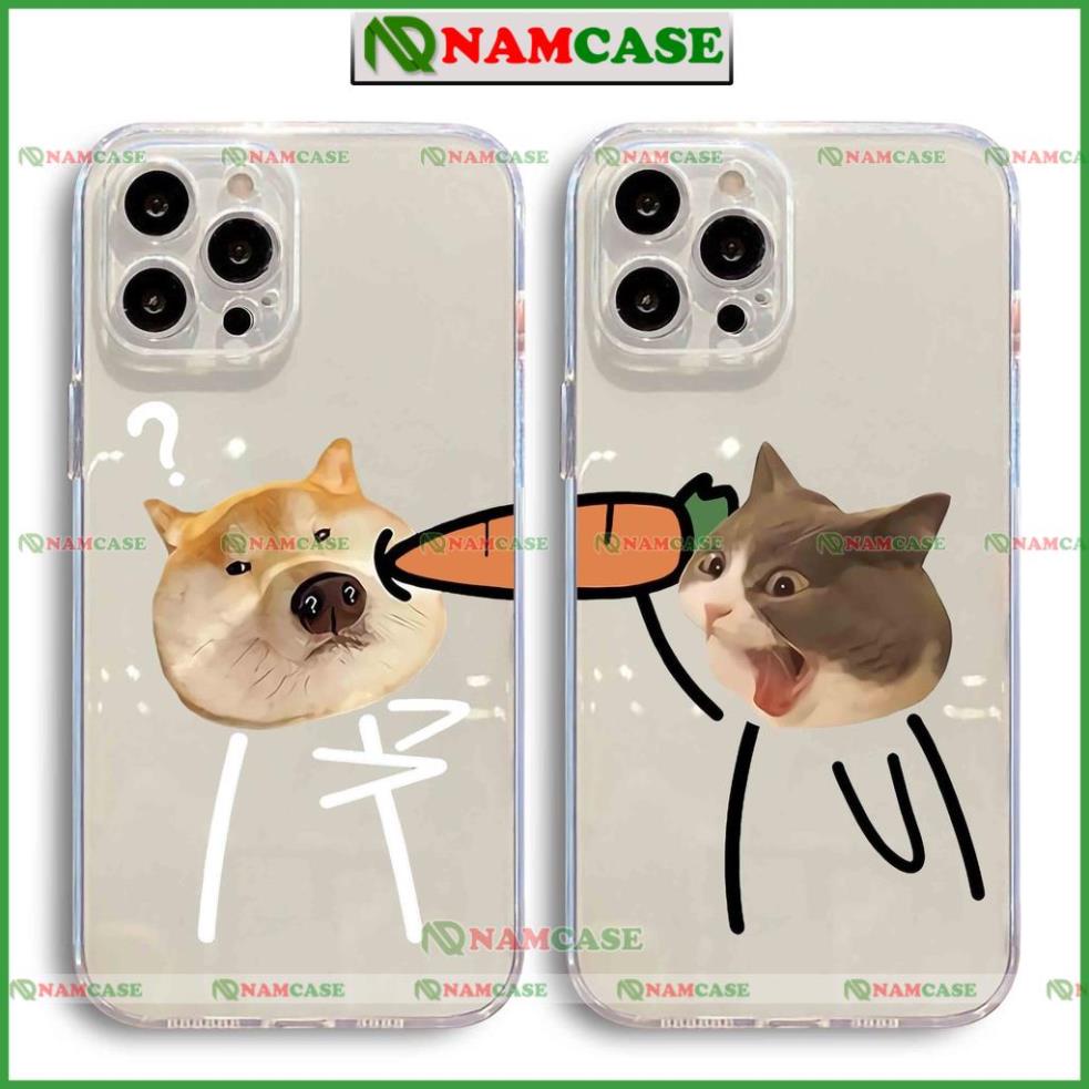 Ốp lưng iphone cặp đôi hoạt hình độc lạ chó mèo ngộ nghĩnh dễ thương đẹp cho ip 6/6s/7/8/X/XS/11/12/13/14 Pro Plus Max