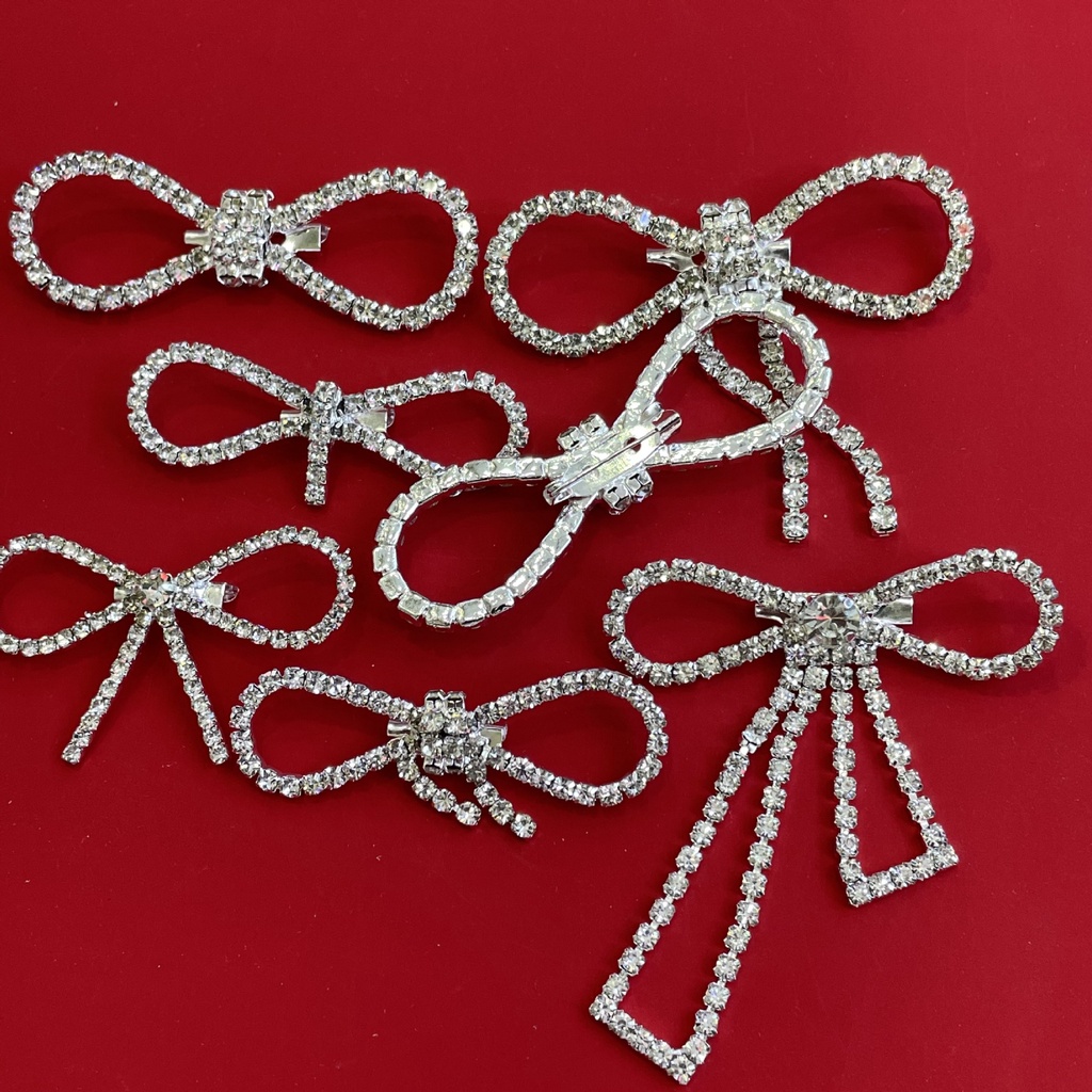 Trâm Cài Áo Hình Nơ Đính Ngọc Trai Dáng Dài 14 Kiểu Thời Trang