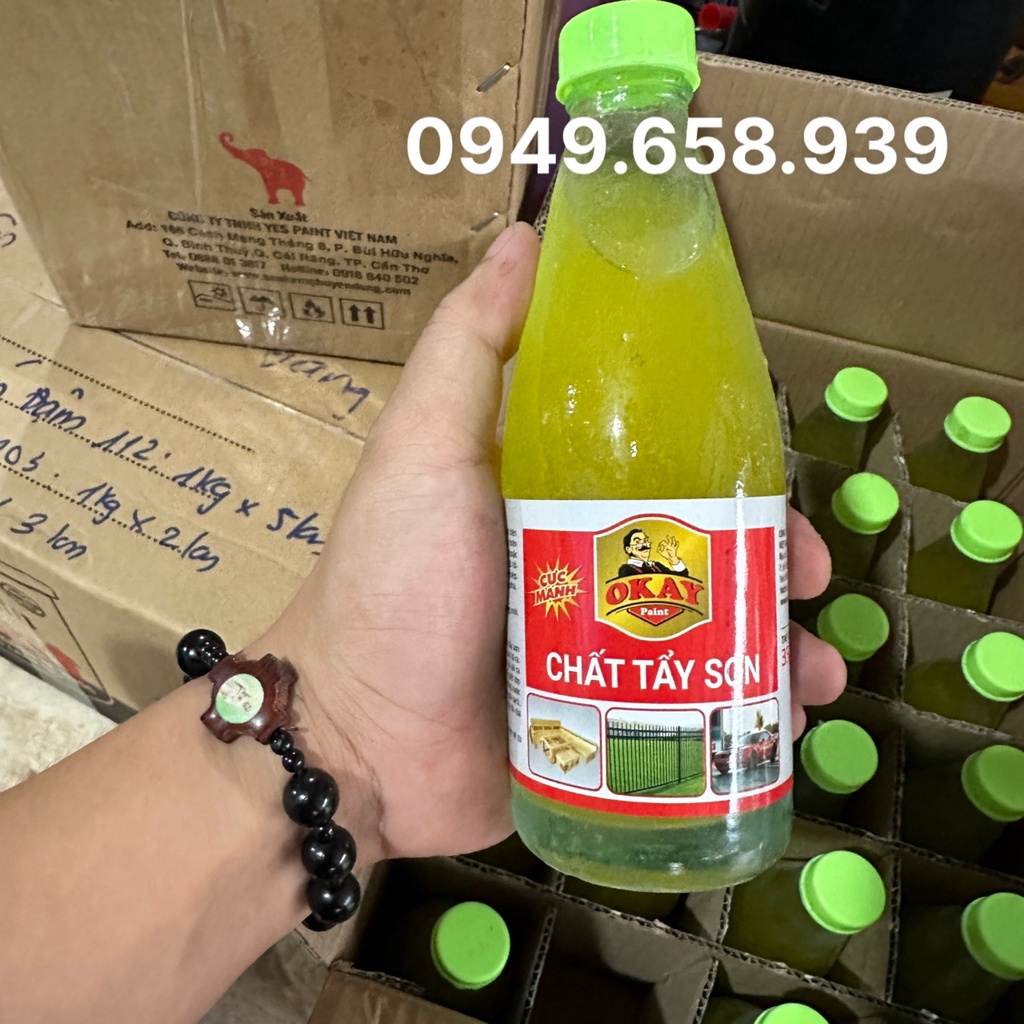 Tẩy sơn chai trên bề mặt kim loại - Okay cực mạnh