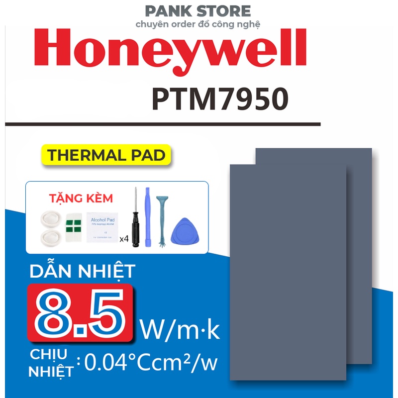 Miếng tản nhiệt cao cấp Thermal Pad Honeywell PTM7950 8.5 W/mk giải quyết vấn đề tản nhiệt cho laptop