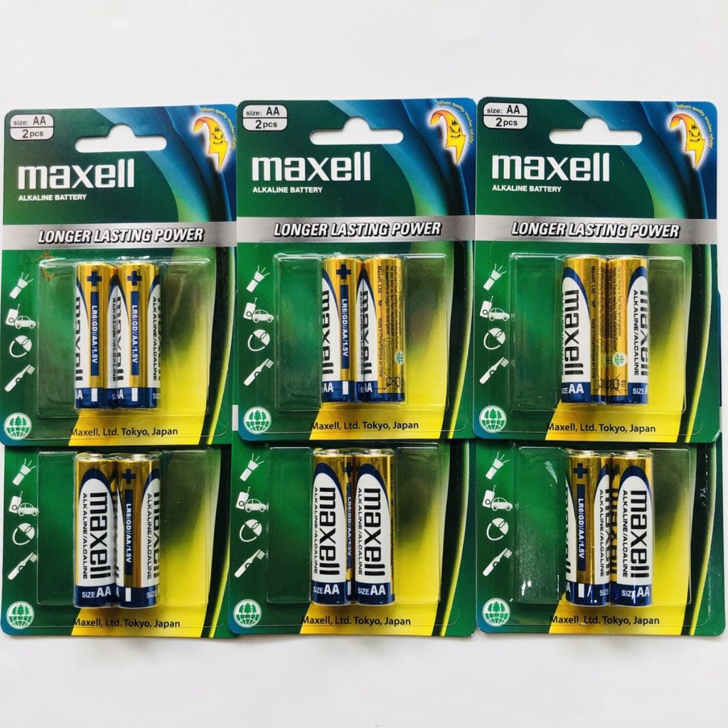 Pin AA / Pin AAA Maxell alkaline vỉ 2 viên chính hãng