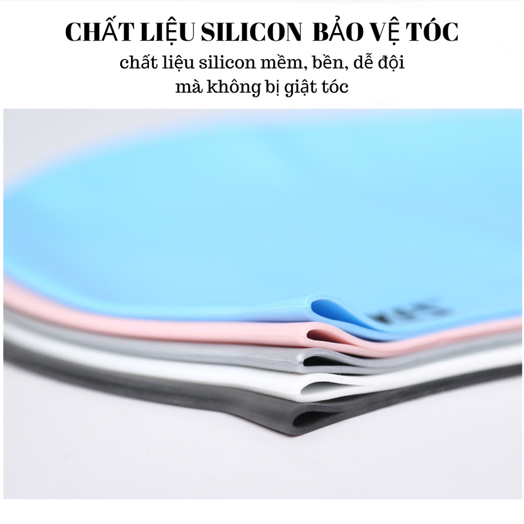 Mũ Bơi, Nón Bơi Người Lớn Nam Nữ Silicon Có Hỗ Trợ Che Tai Và Chống Nước Cao Cấp Aolikes AL5010