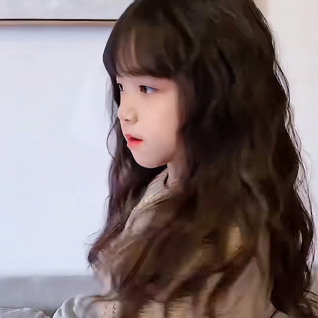 Bộ Tóc Giả Dài Xoăn Tự Nhiên Bằng Len Dành Cho Trẻ Em Biểu Diễn