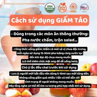 Giấm Táo Hữu Cơ Bragg - Hàng Mỹ