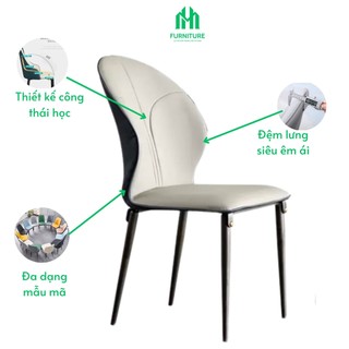 Ghế đôn bàn trang điểm,ghế bàn ăn phòng khách chất liệu bằng sắt phủ sơn tĩnh điện đệm ghế bằng da pu cao cấp huymin