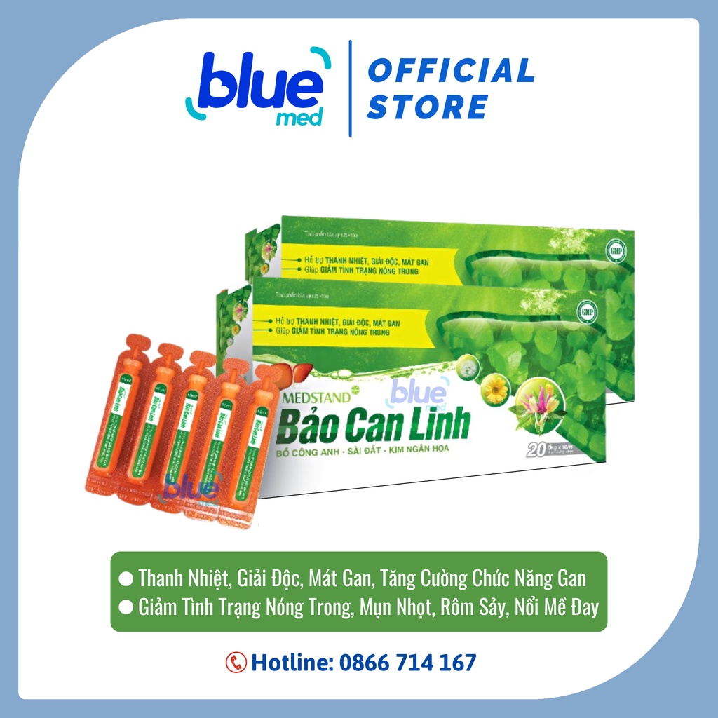 Bảo Can Linh - Mát Gan, Giải Độc Gan, Tăng Cường Chức Năng Gan, Bảo Vệ Gan (Hộp 20 Ống) [Chính Hãng]