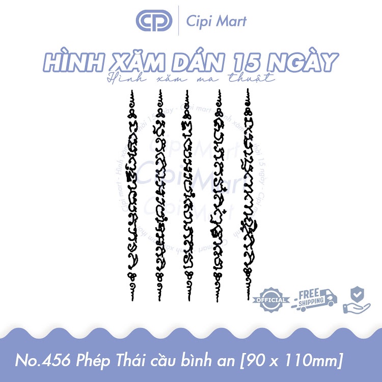 CIPI MART - Hình xăm tạm thời 15 NGÀY - chống nước, cọ xát 456