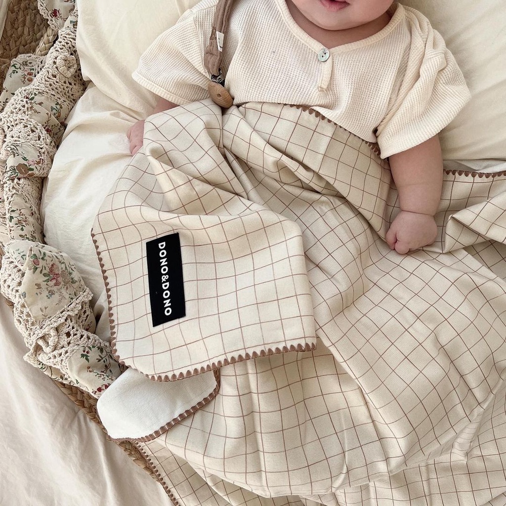 Chăn Cotton Sợi Tre 4 Mùa Cho Bé, Mềm Mịn, Thoáng Khí, An Toàn Cho Bé - Thương hiệu DonoDono Hàn Quốc