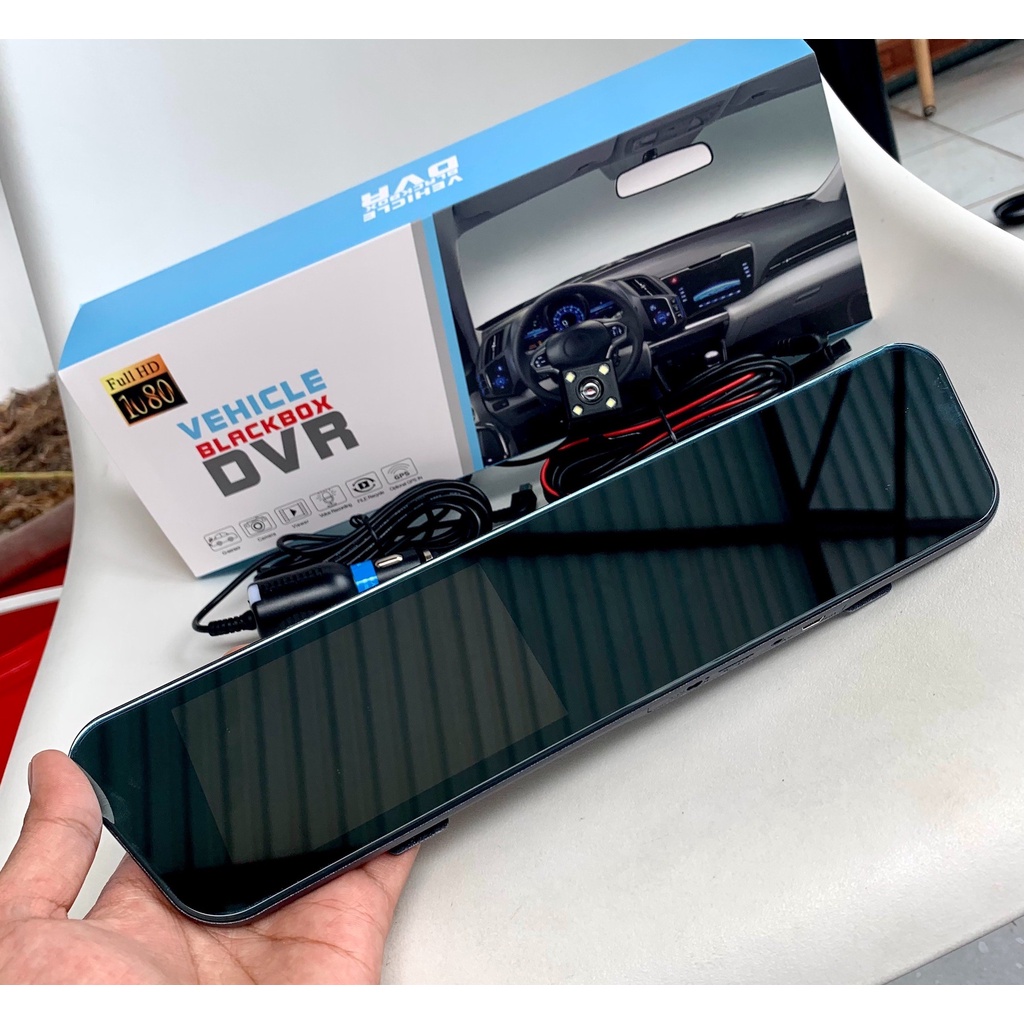 Camera hành trình gắn gương G6, cảnh báo va chạm, màn hình full HD