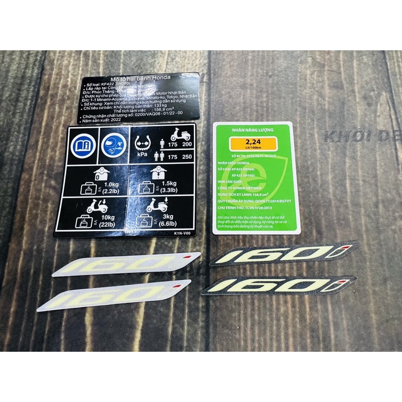 Tem năng lượng ,thông số SH160i