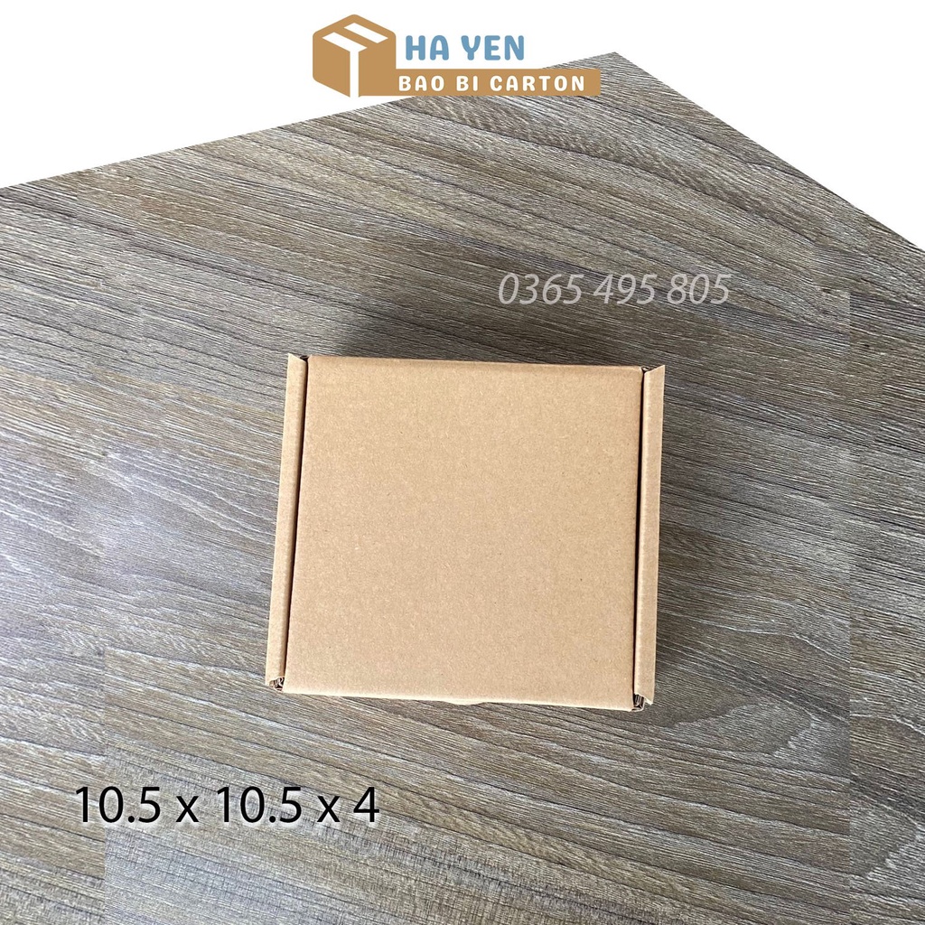 10.5 x 10.5 x 4 cm - 1 Hộp carton nắp gập 10,5x10,5x4 cm