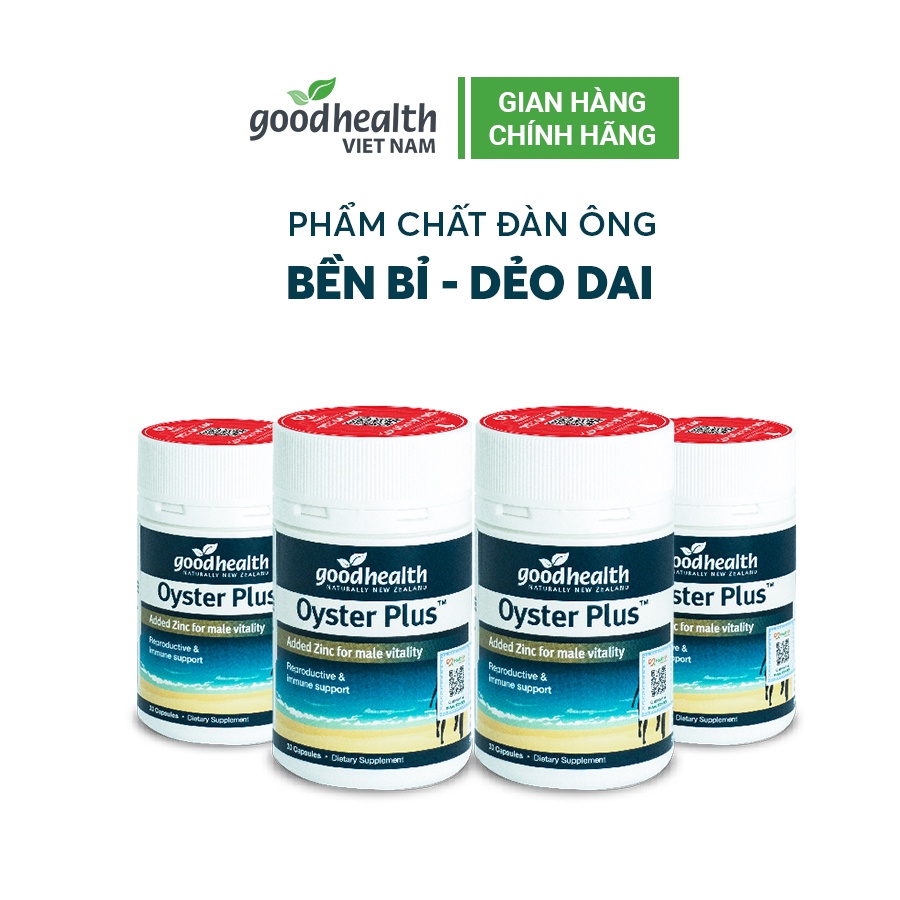 Viên uống Tinh chất hàu Goodhealth Oyster Plus 30v tăng cường sinh lý nam, testosterone và hỗ trợ tình dục [COMBO 4]