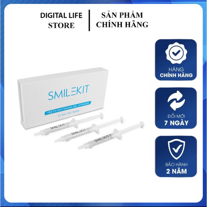 Bộ 3 Ống Gel Làm Trắng Răng Smile Kit Thế Hệ Mới - Gel Làm Trắng Răng, Tẩy Trắng Răng Chuyên Dụng Tại Nhà Hiệu Quả