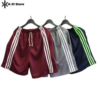 Bộ 3 Quần Đùi Nam - Quần short nam 3 sọc Thể Thao Chất Vãi Co Giản Tốt Dễ Chịu Nhiều Màu Từ 40 đến 80kg K-21