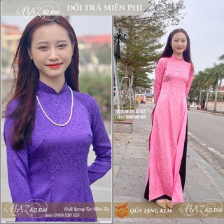 Áo dài truyền thống nữ gấm hoa tk32