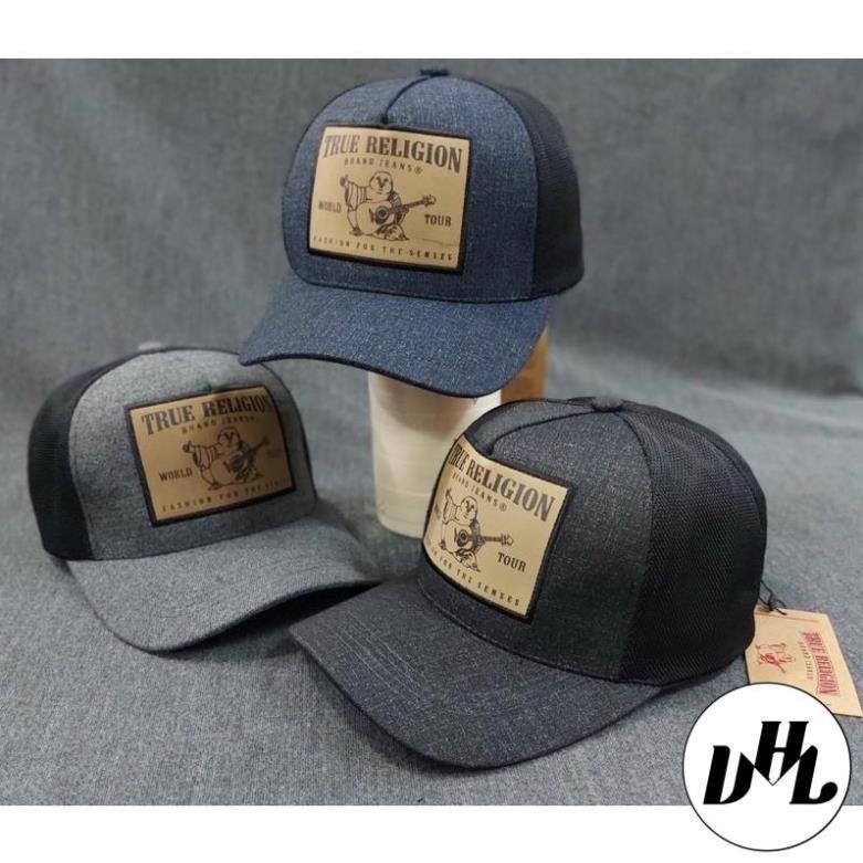 Mũ Thời Trang Nam Nữ - Nón Kết Ông Địa TRUE RELIGION Vuông Lưới Mới Cao Cấp