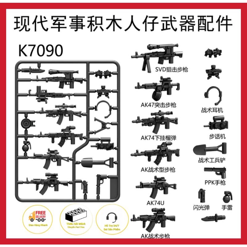 Vỉ Phụ Kiện Moc Army Non Lego Lắp Ráp/Phụ Kiện Shopee Việt Nam