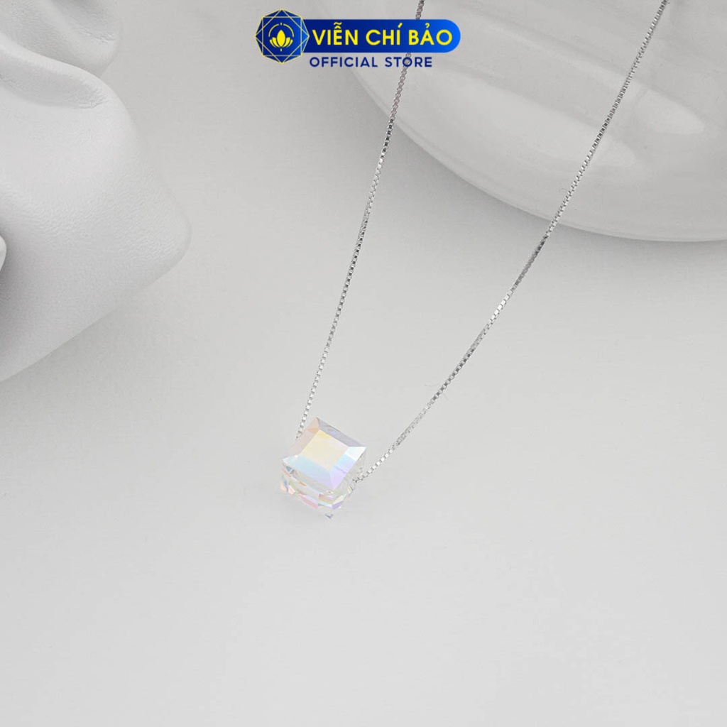 Dây chuyền bạc nữ mặt tinh thể chất liệu bạc 925 thời trang phụ kiện trang sức Viễn Chí Bảo D400126XB