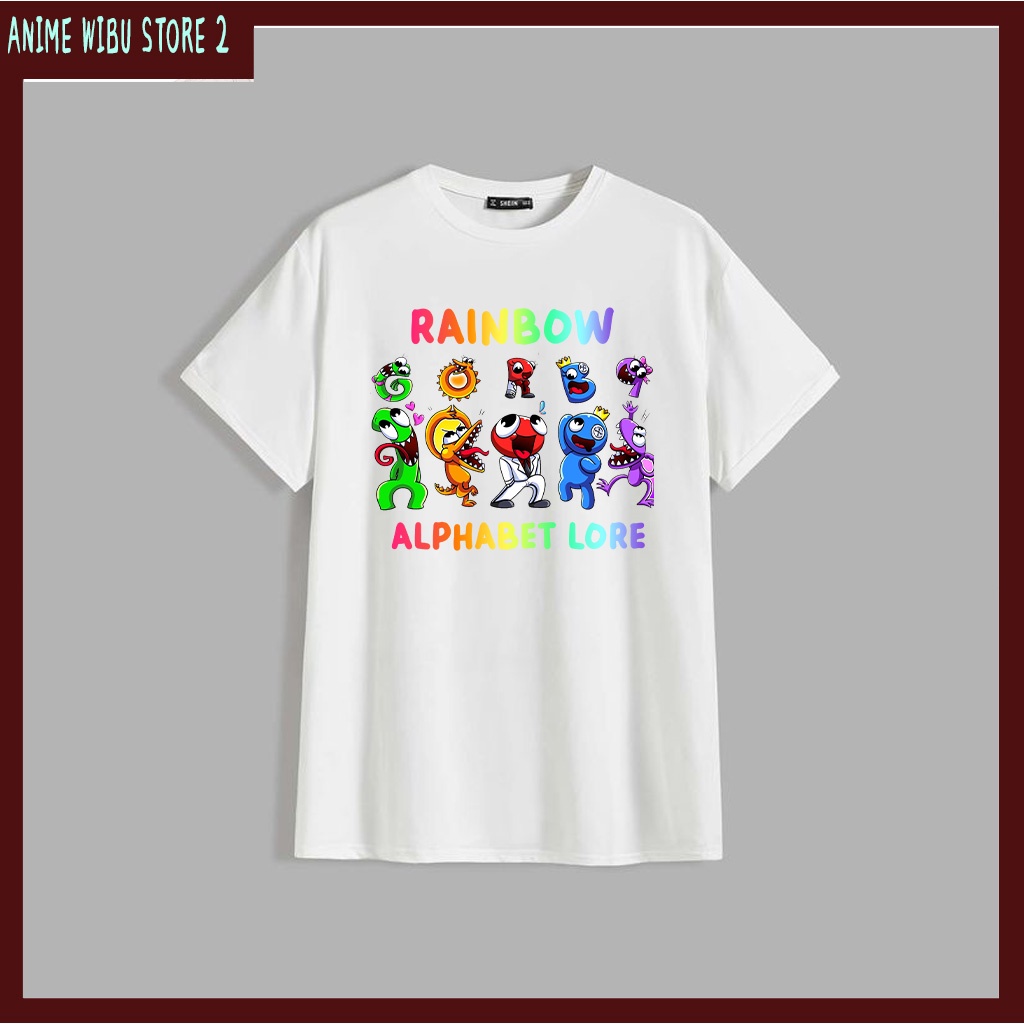 BST Áo Thun In Hình Rainbow Friends Alphabet Lore Có 4 Màu - Premium mẫu áo AnimeWibuStore2
