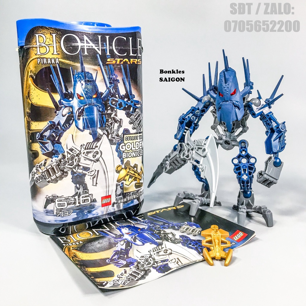 Đồ Chơi Mô Hình Vintage Lắp Ráp LEGO Bionicle Stars 7137 Piraka Chính Hãng Đan Mạch (2010)