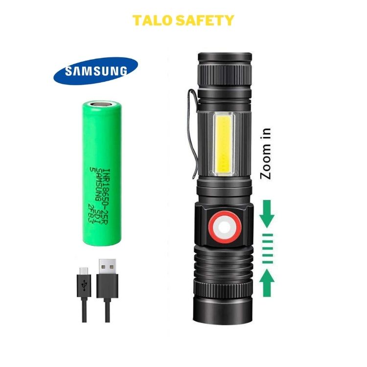 Đèn pin mini cầm tay siêu sáng hợp kim nhôm led T6 MÃ 23