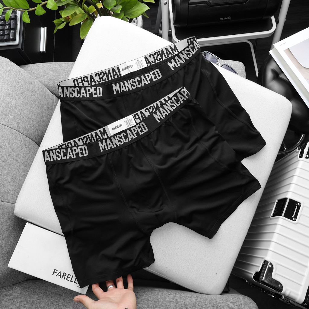 Combo 3 Boxer Nam thun lạnh xuất dư GIÁ RẺ DÁNG SỊP ĐÙI co giãn thoải mái , hàng xuất âu bigsize chính hãng full túi zip