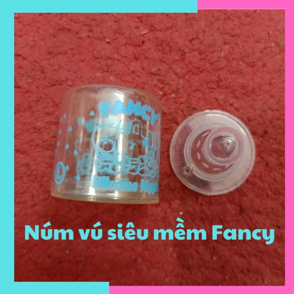 Núm vú siêu mềm cho bé núm vú cổ hẹp Fancy núm vú ly có đủ size M L cho bé