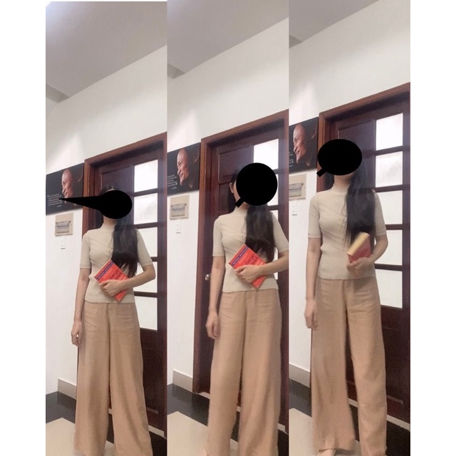 Thanh lí set áo và quần màu nude